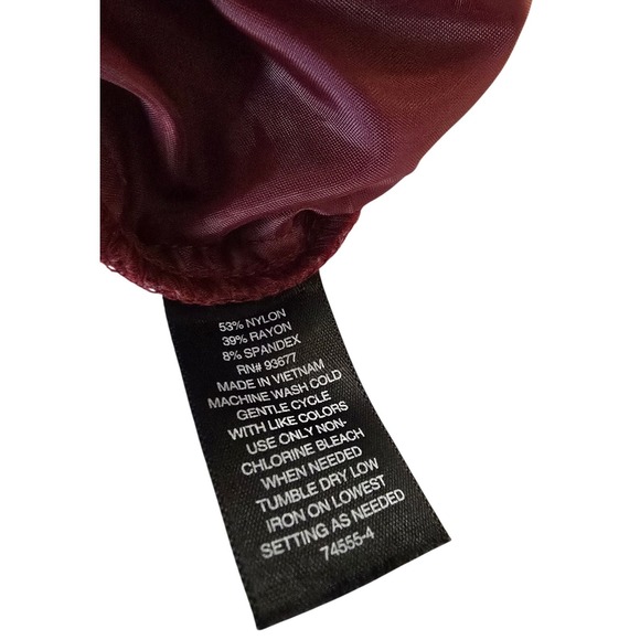 Worthington Burgundy Red Split Hem Cropped Pants Women Size M - Picture 2 of 5